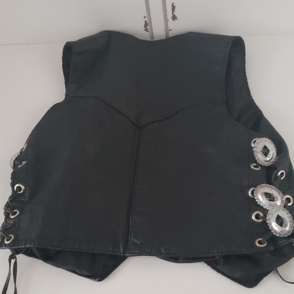 Children's leather biker vest - Picture 2 of 3